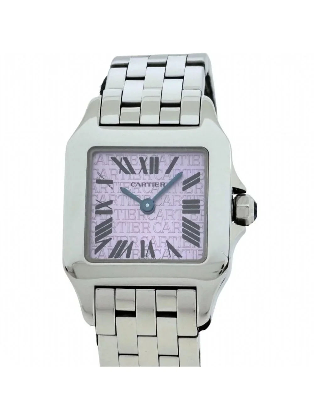 Cartier Santos Dumorzel SM Purple Watch Stainless Steel Quartz